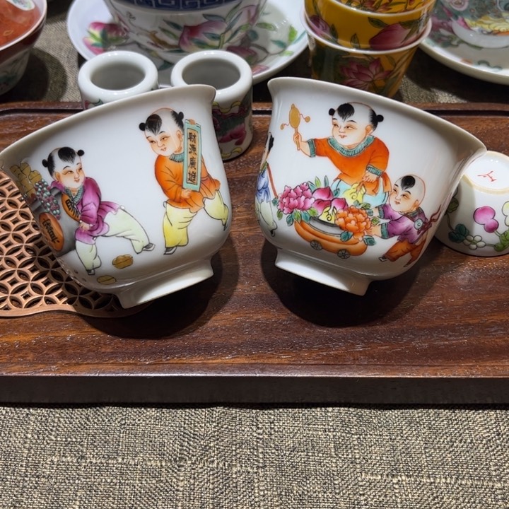 纯手绘精品盖碗杯