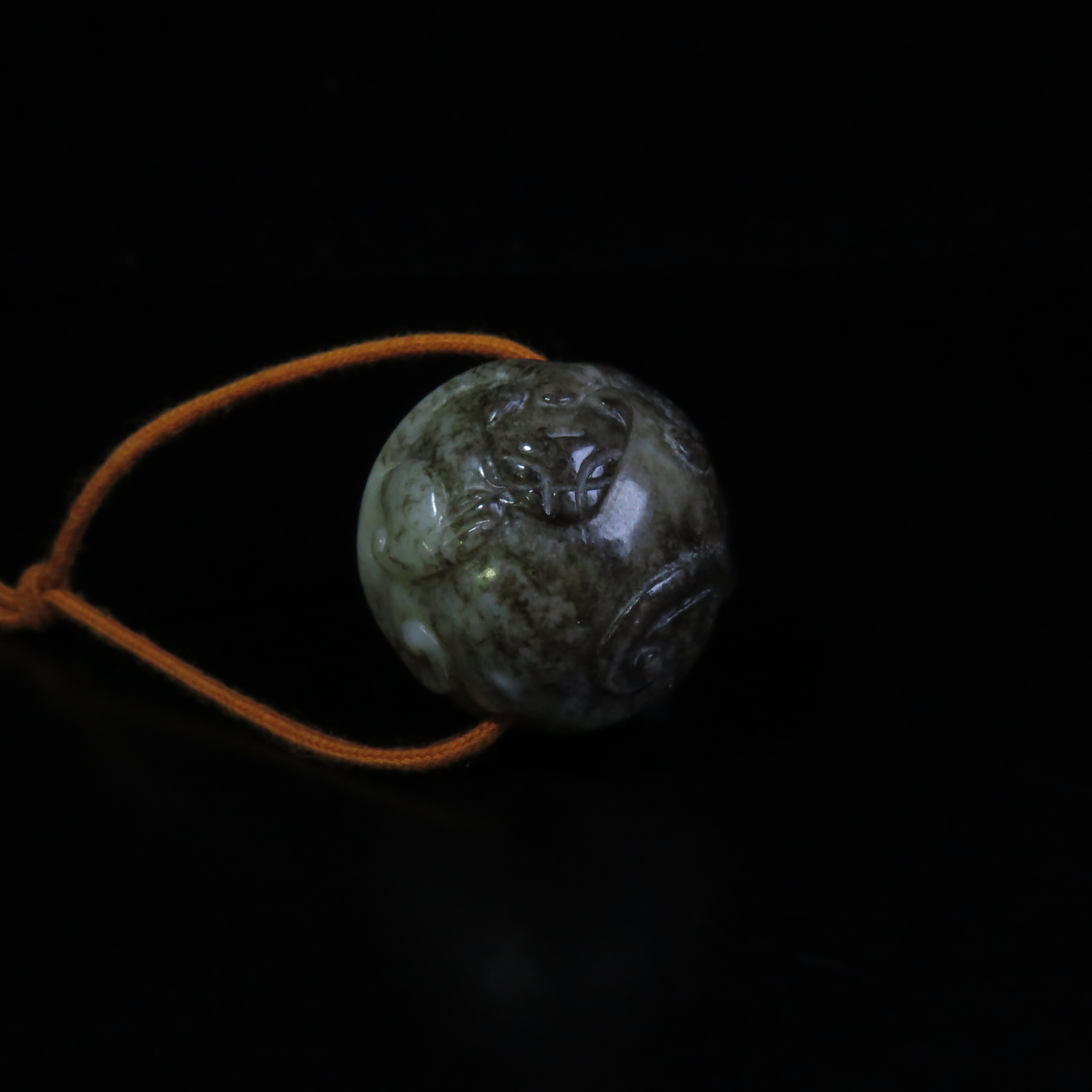 清代玉螭龙珠/MZ366608/和田玉/民族文物