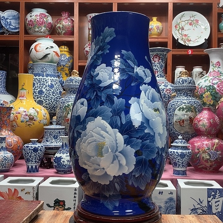 景德镇陶瓷手工手绘花瓶摆件