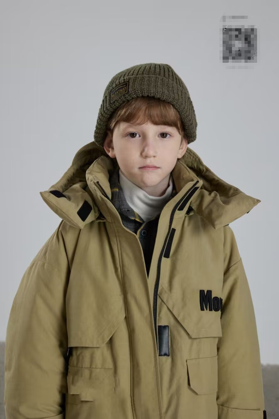 中长款儿童休闲风短款云朵外套冬季韩版时尚绿色童装824羽绒服