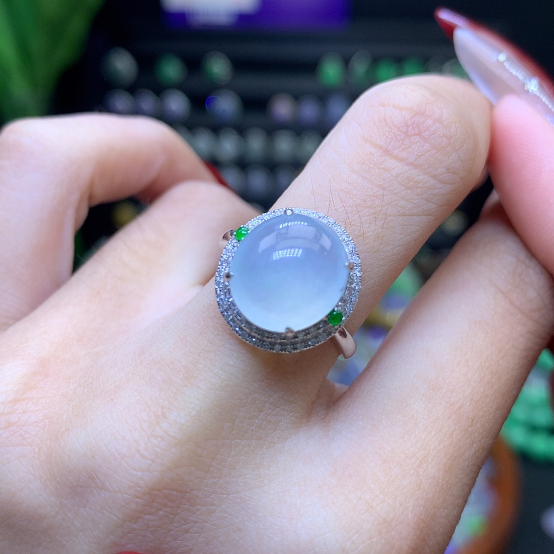 翡翠颈饰18K金镶嵌天然