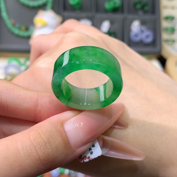 未镶嵌戒指翡翠21-23扳指