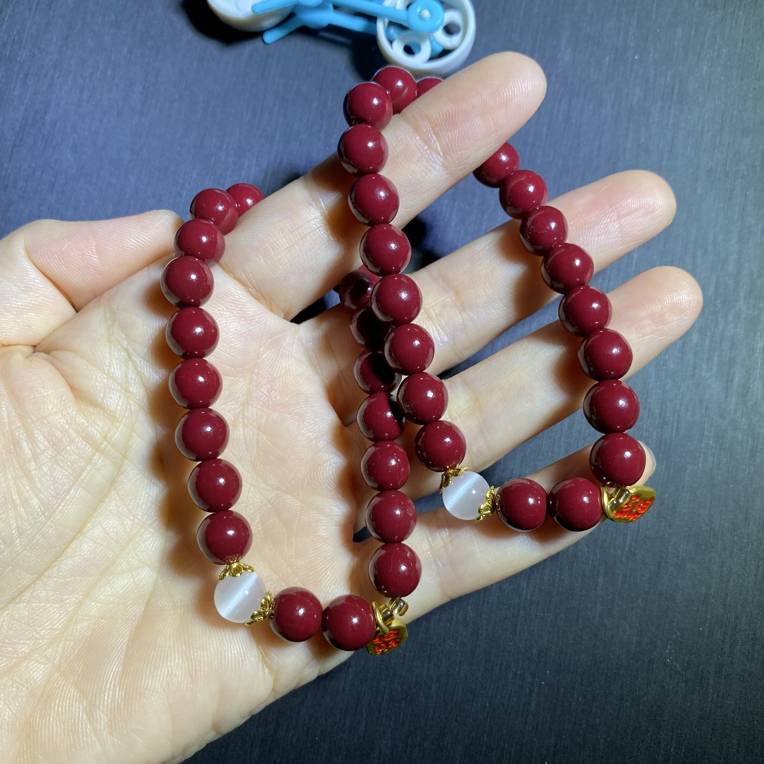 非金属树脂手链 朱砂手链男女款送朋友送闺蜜红红火火