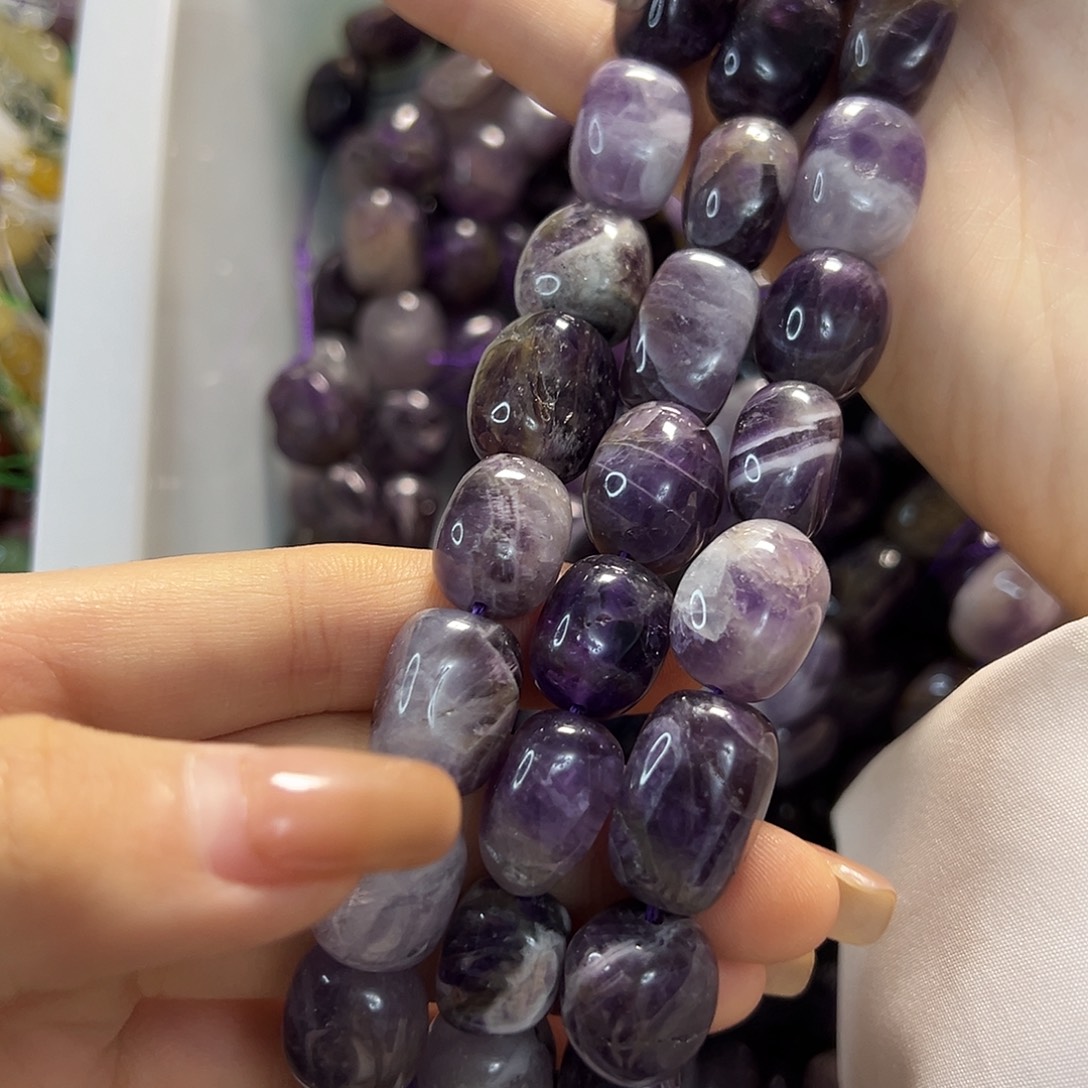 玛瑙/玉髓未镶嵌珠宝半成品紫水卡12✖️17一条