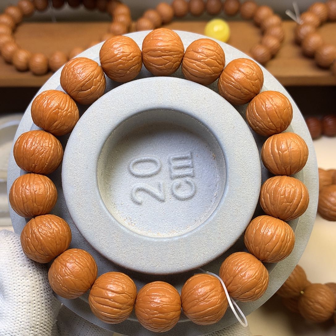 晴***️猴头核桃吊坠15聚宝盆全品手串同尺