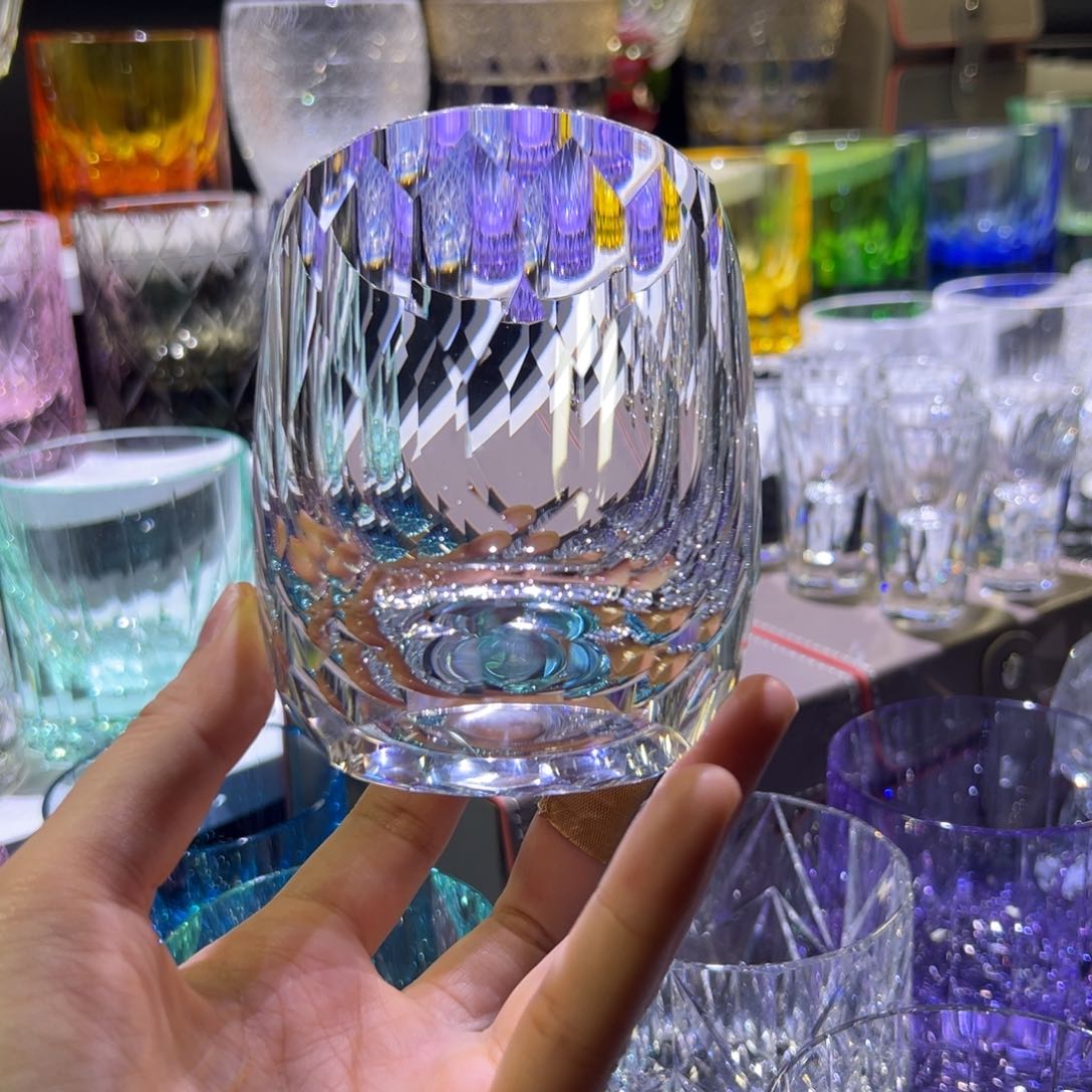 水晶厚款光*透色钻石杯