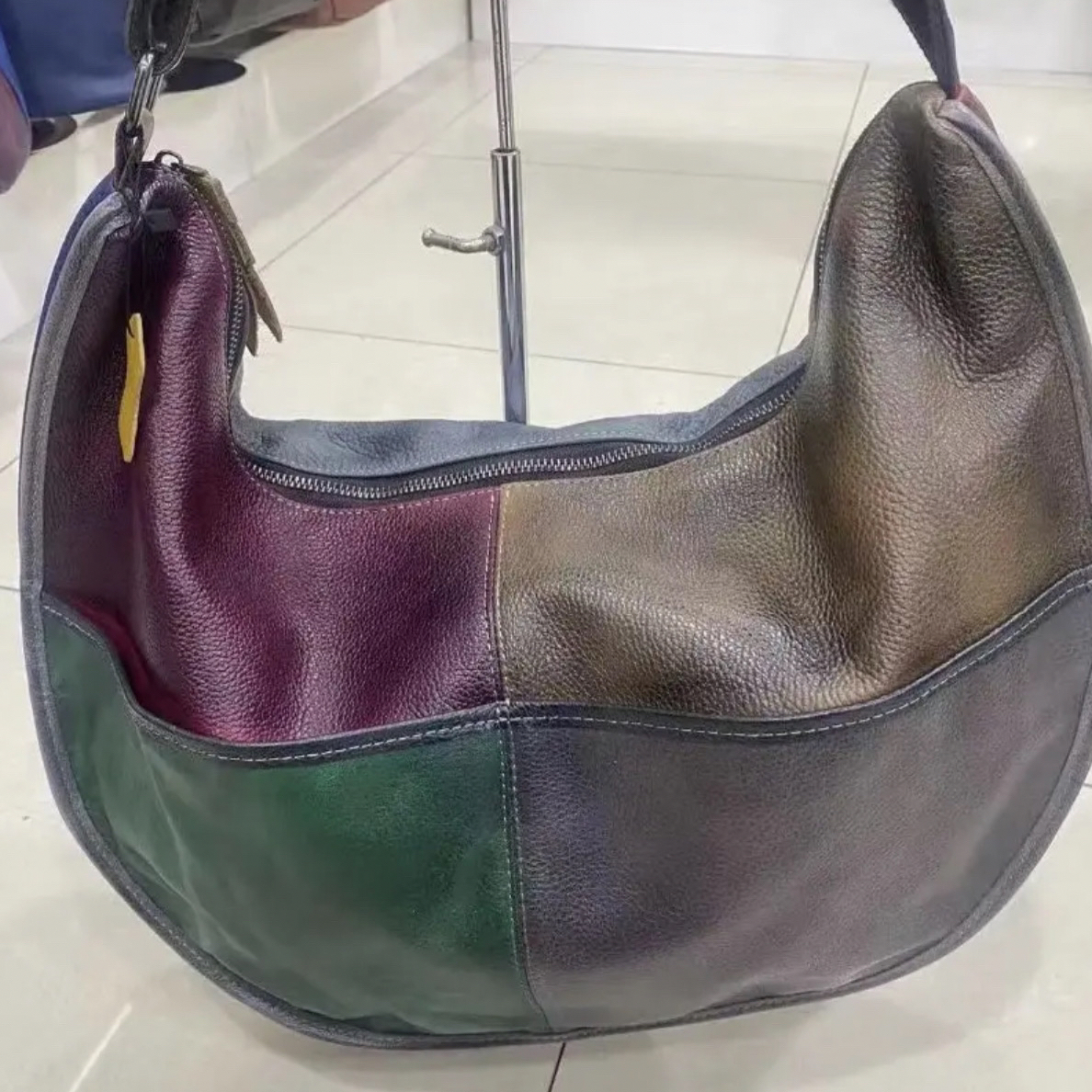 时尚简约复古拼色大容量女包5318