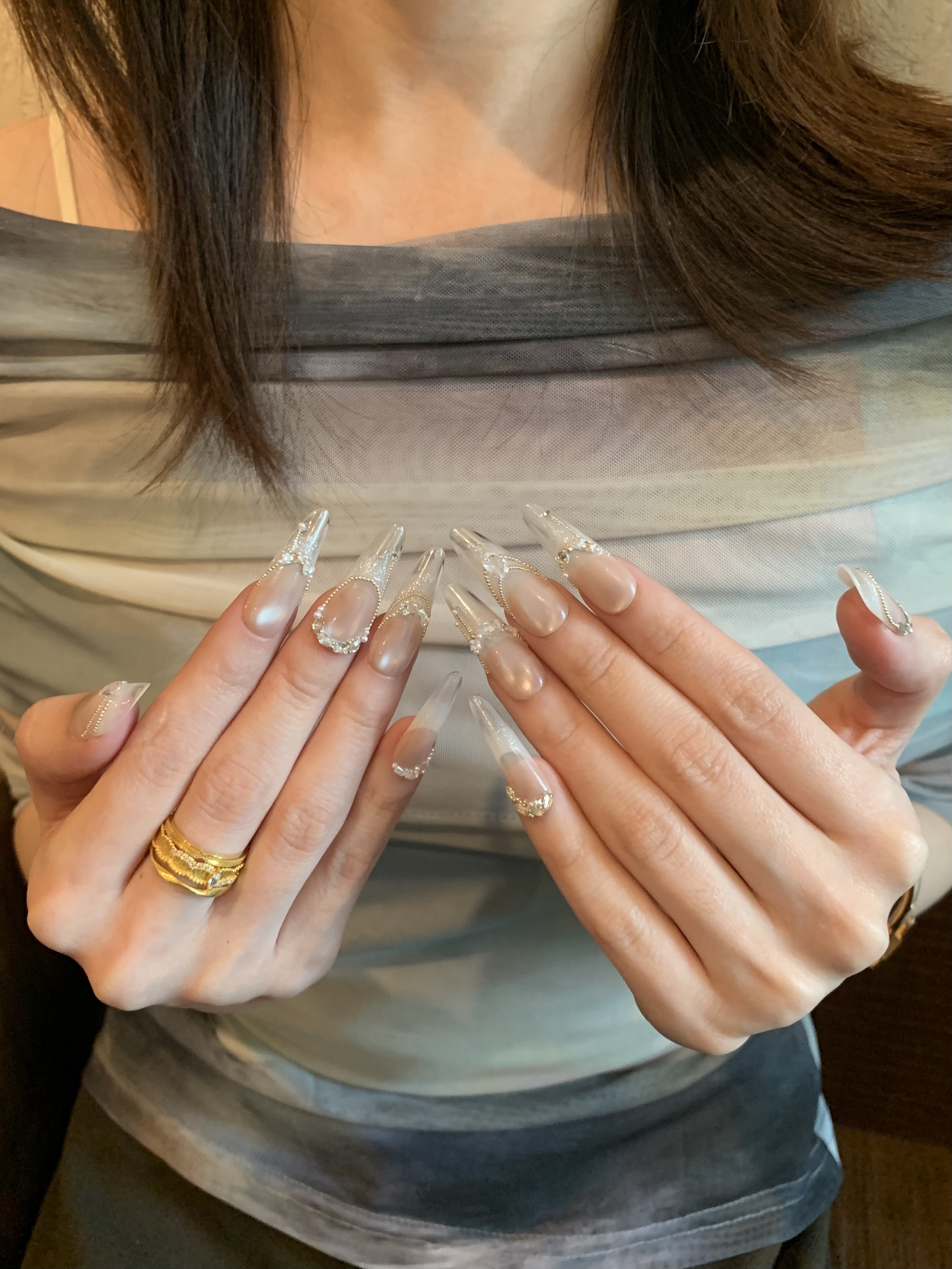  恩玖•美苑【Angel.N】法式水光猫眼高级氛围感纯手工穿戴甲