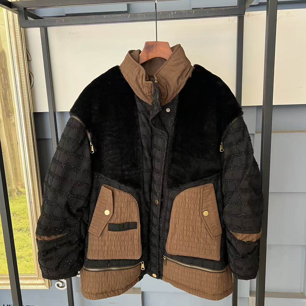  【DCP•Flagship store】85023-E 2024新款时尚皮毛一体鹅绒外套