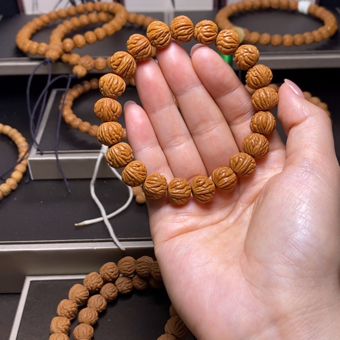 逝***春桃核手串秦岭桃核