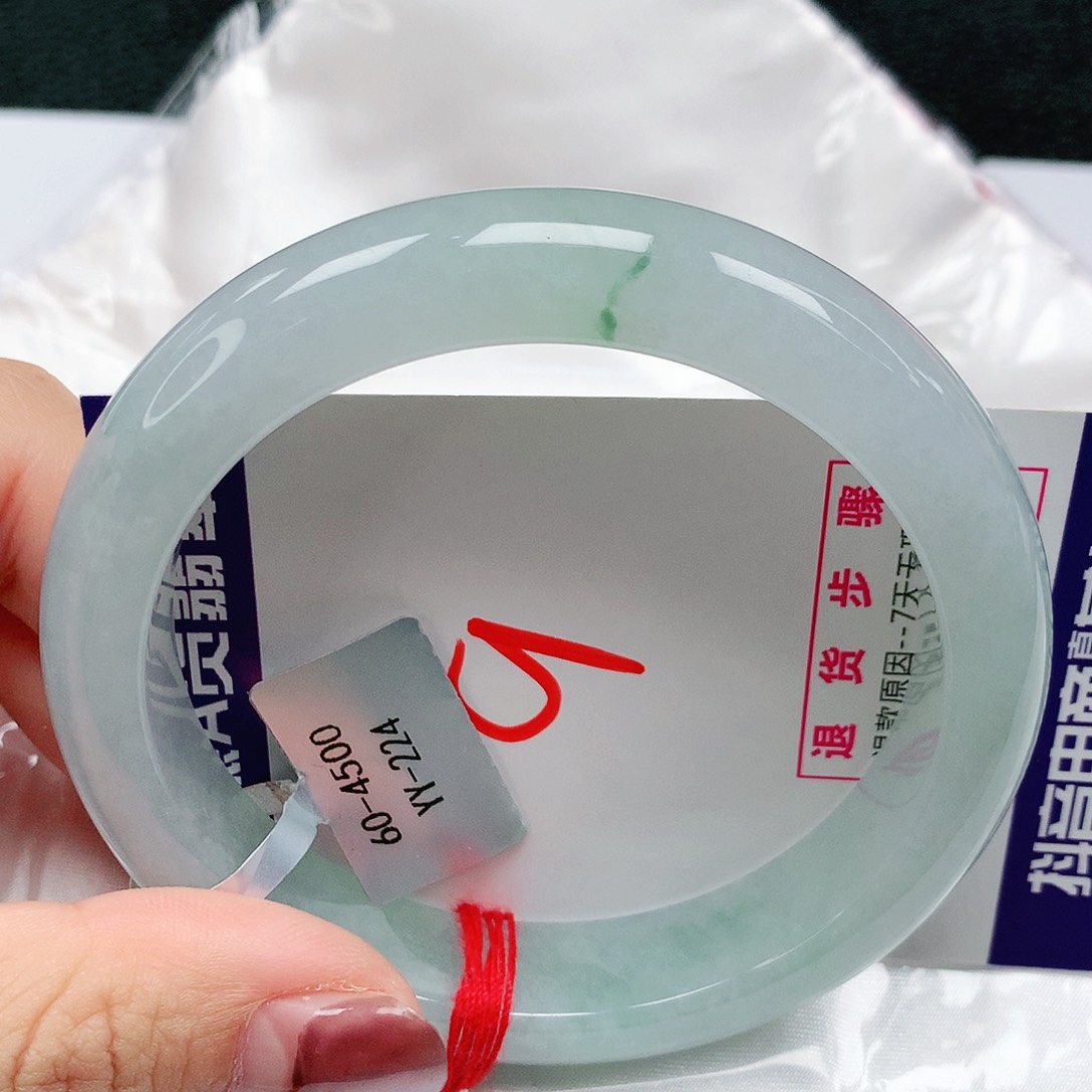 翡翠手镯未镶嵌60圈缅甸天然翡翠A货