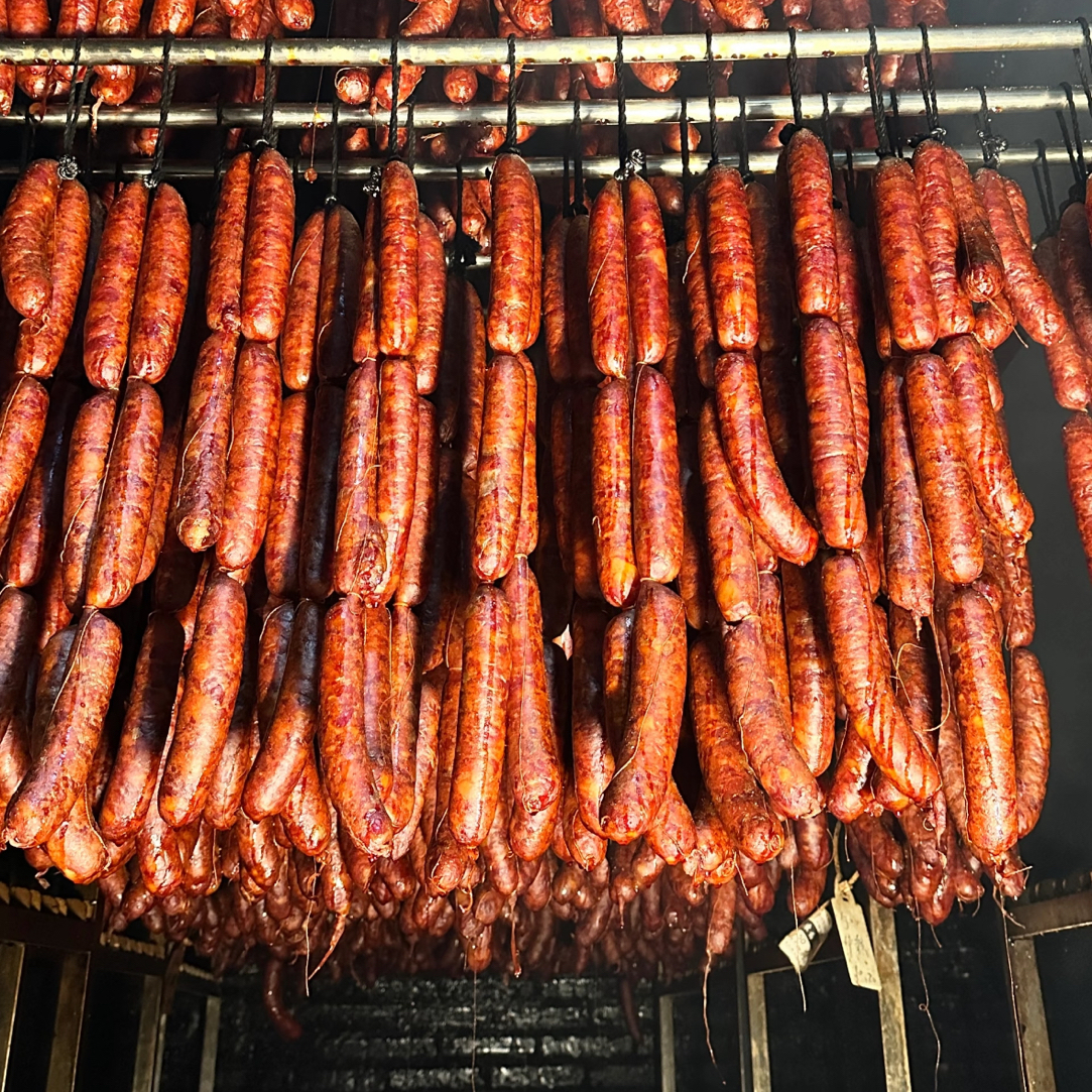 【直接拍香肠】农家纯猪肉手工灌制烟熏腊味