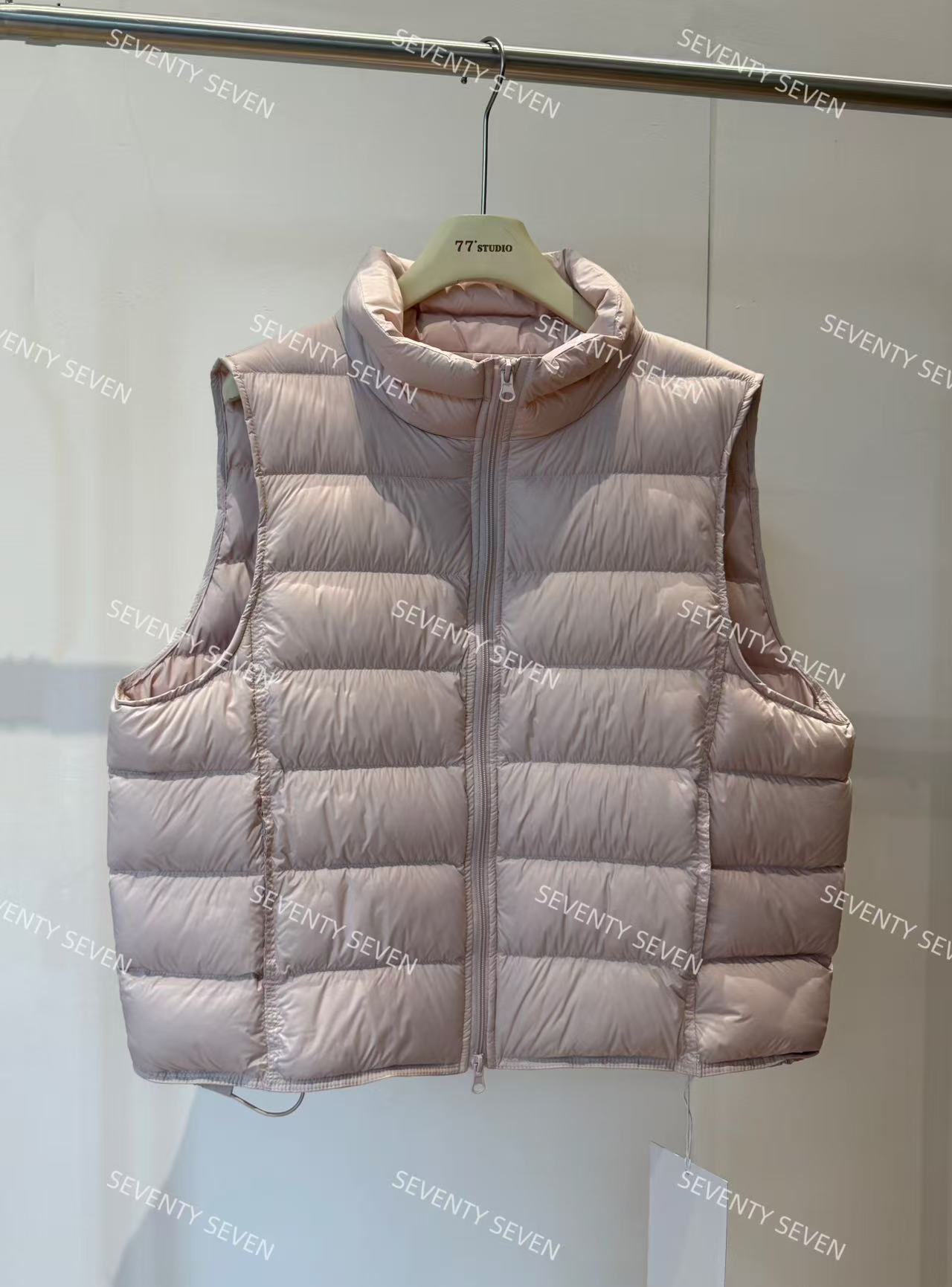 【77实体店】韩系新款粉色羽绒马甲#E845