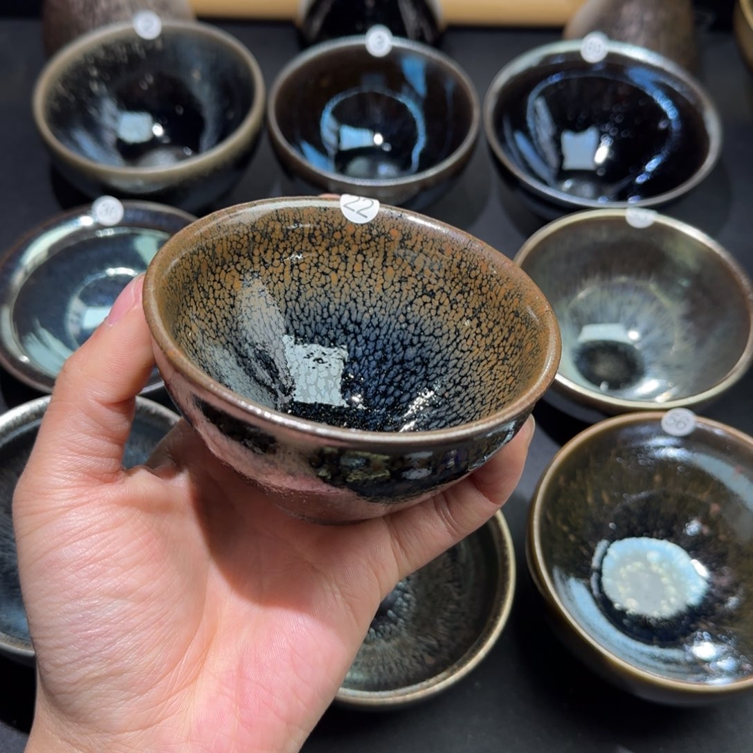 茶盏精品柴烧放漏放漏22