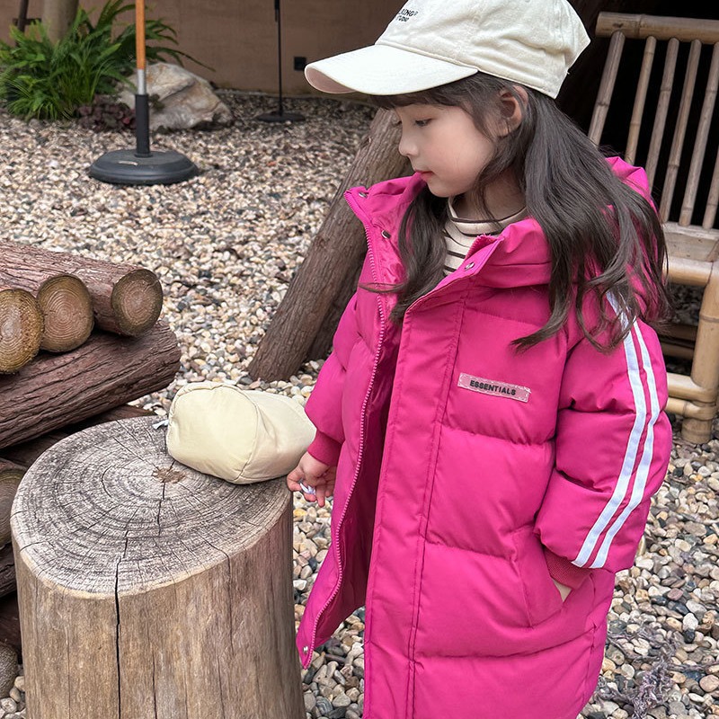 新款儿童加厚中长款棉服冬季男童女童羽绒棉衣外套中童大童MT