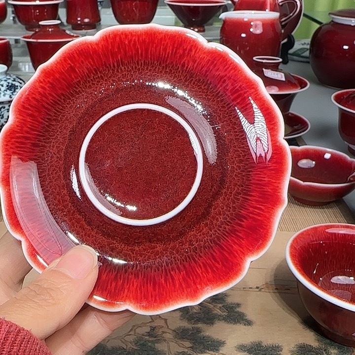 景德镇陶瓷红马坊杯垫