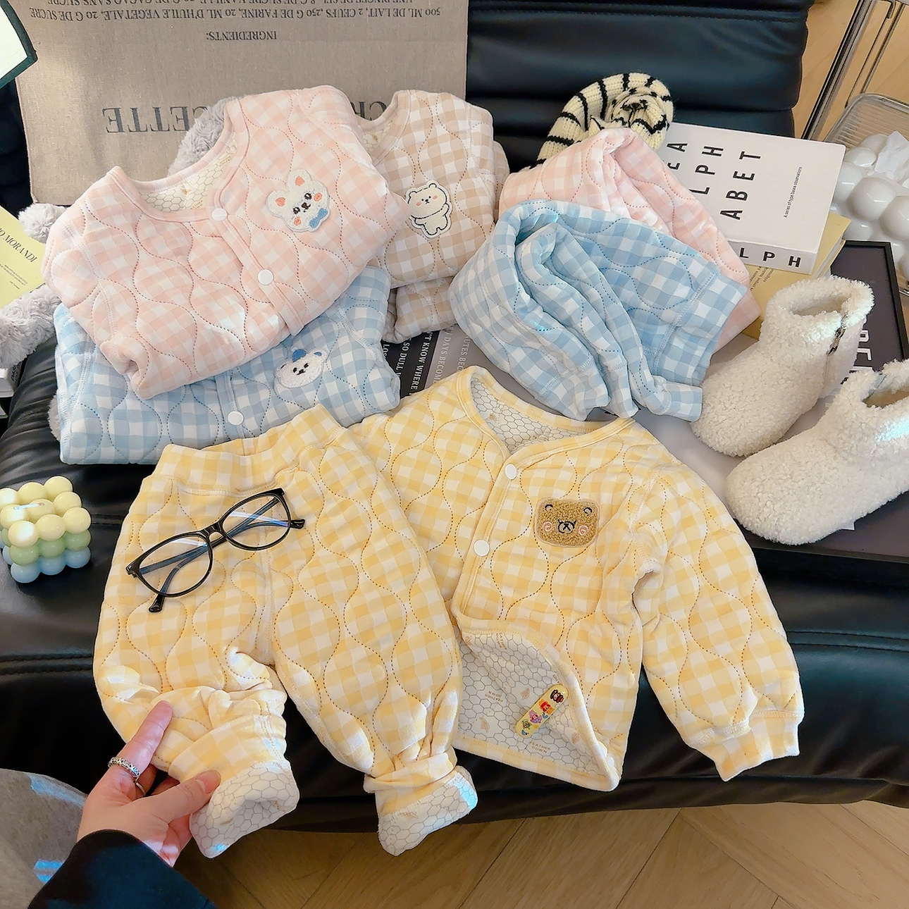 【大小手】新款校园男女童校服神器内搭棉衣加绒秋冬学生儿童保暖衣