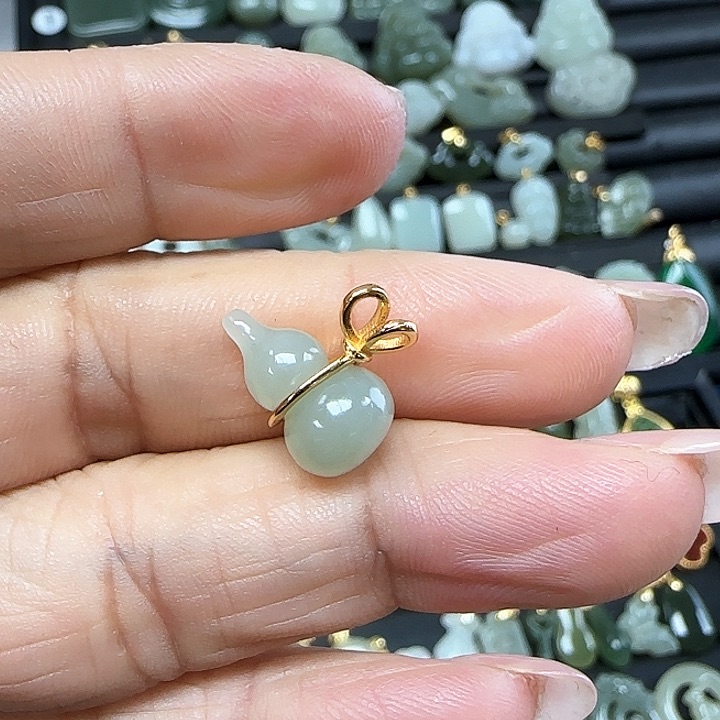 和田玉吊坠(不含链)银S925镶嵌