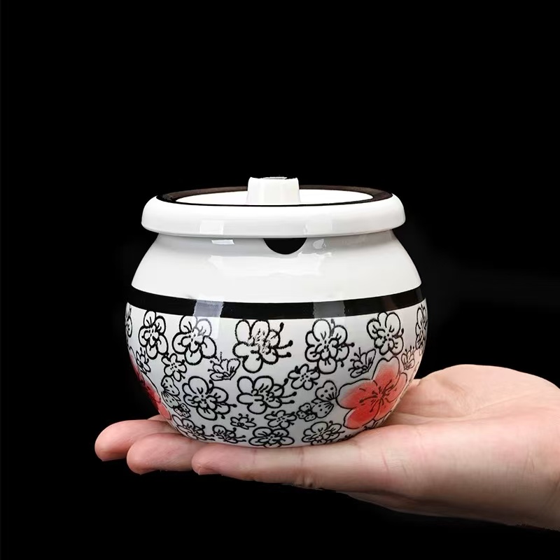 「云栖茶具」日式和风梅花茶叶罐G1344