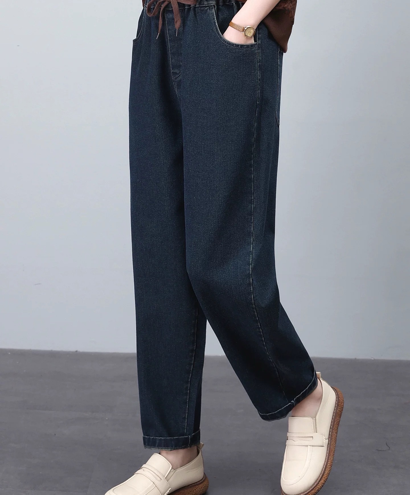 【牛仔绒】加绒牛仔保暖休闲裤