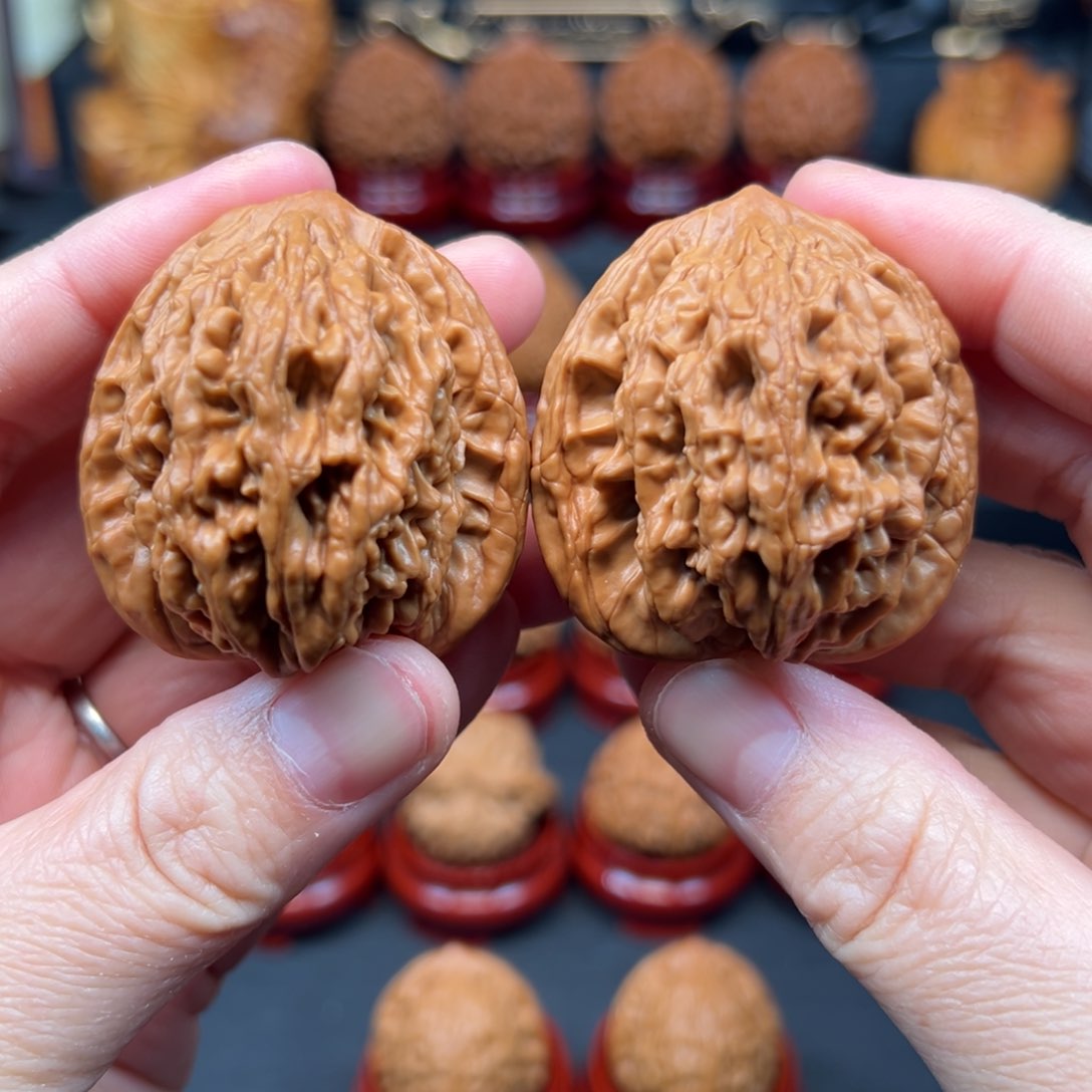 文玩核桃吊坠42麦穗虎头