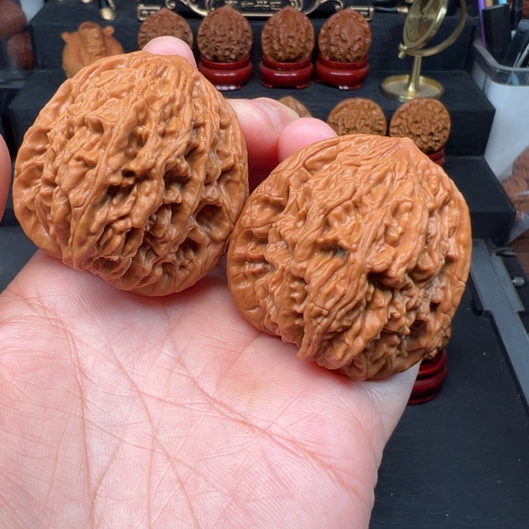 文玩核桃吊坠42全品麦穗虎头