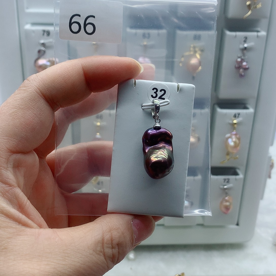 淡水珍珠吊坠(不含链)合金