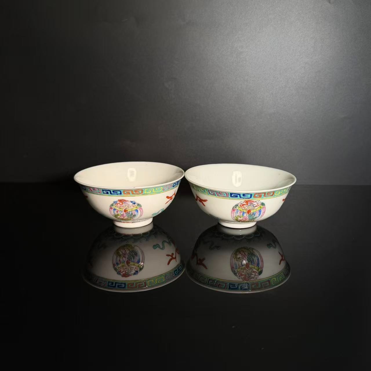 Lot36-粉彩碗清代乾隆年制款直径11cm高6-YC10290012501077