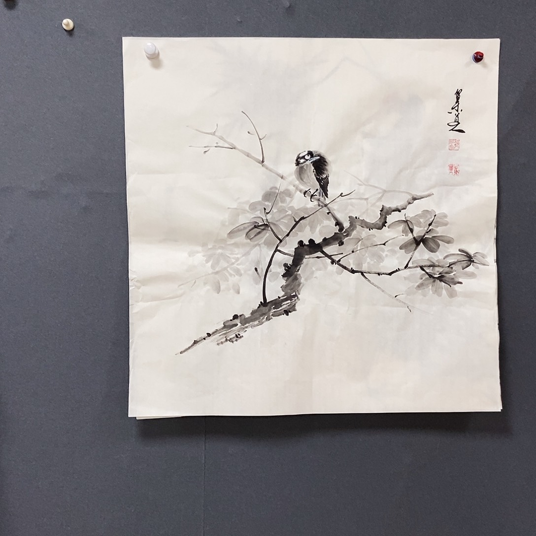 国画赵红绿手绘作品68.68