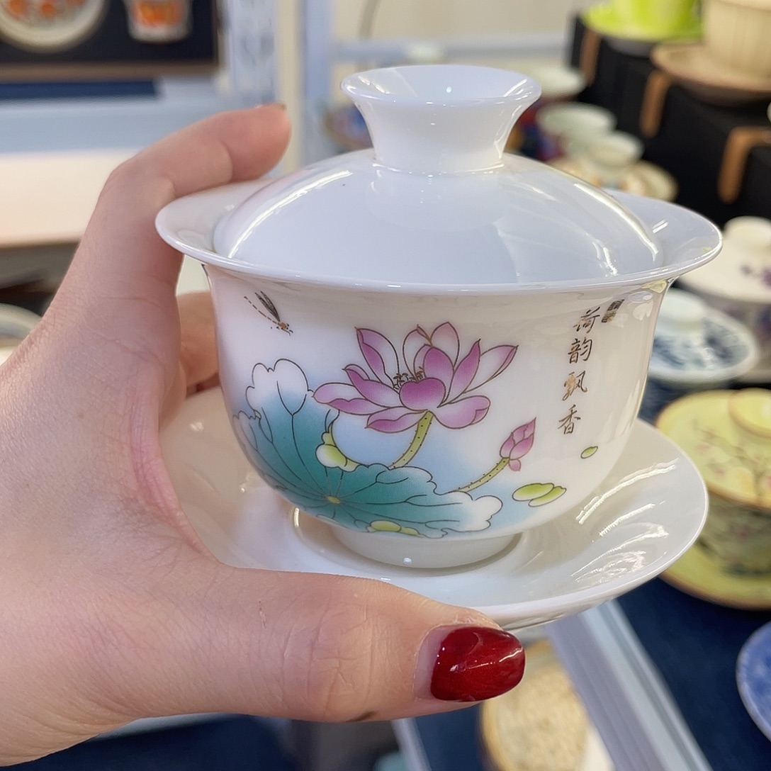 陶景德陶瓷盖碗茶具