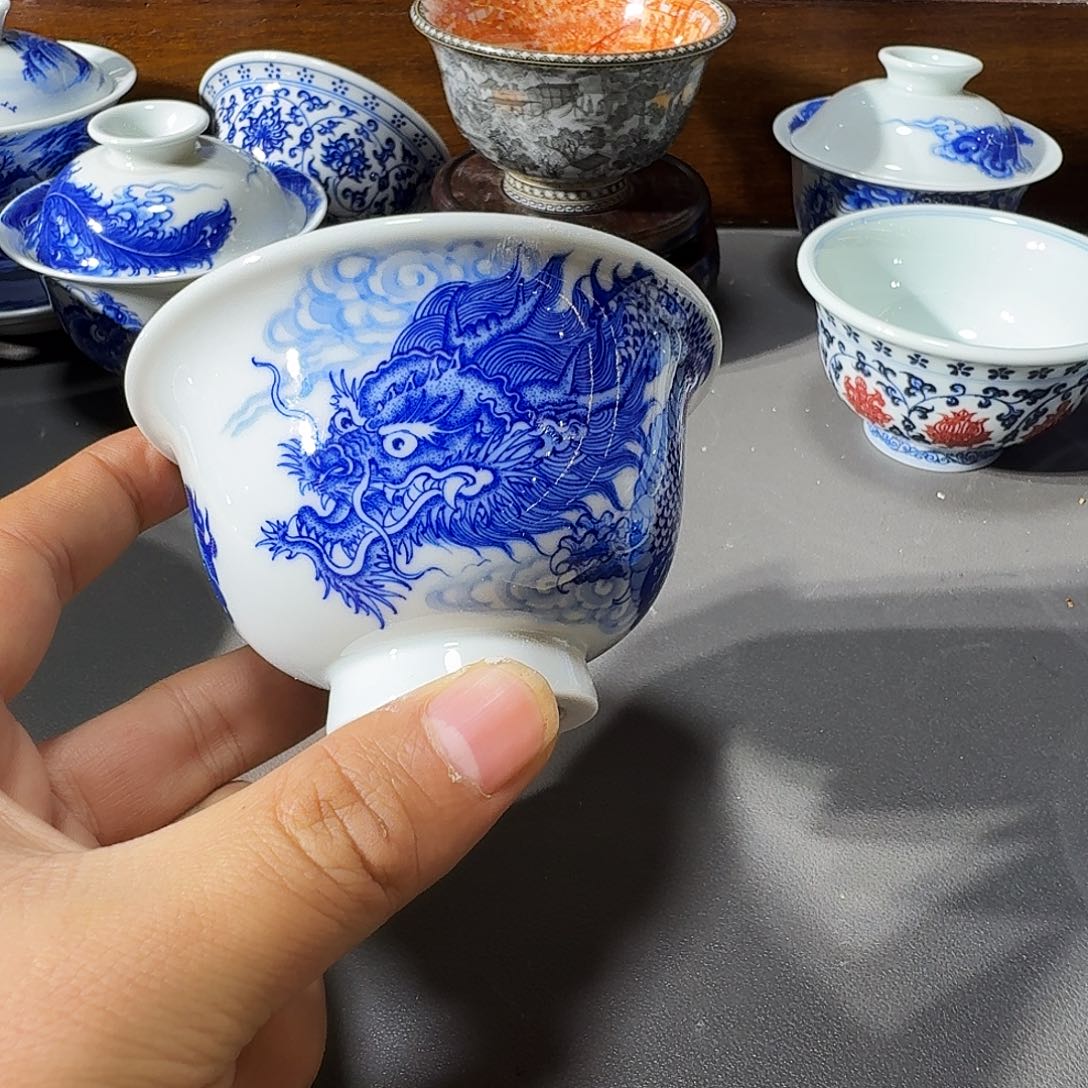 泥塑主人杯手工手绘微微微瑕