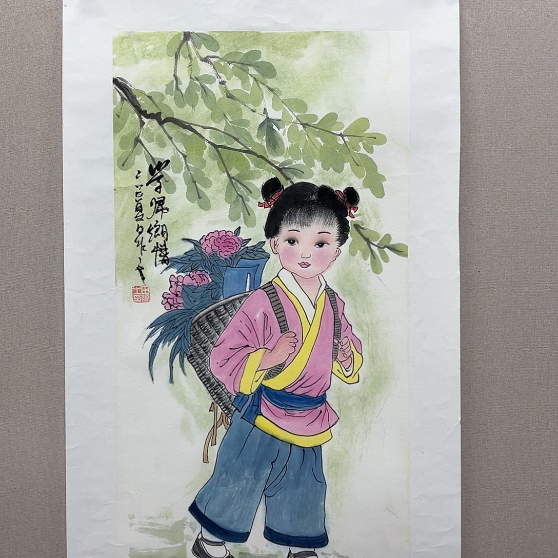 国画艺术家真人手绘