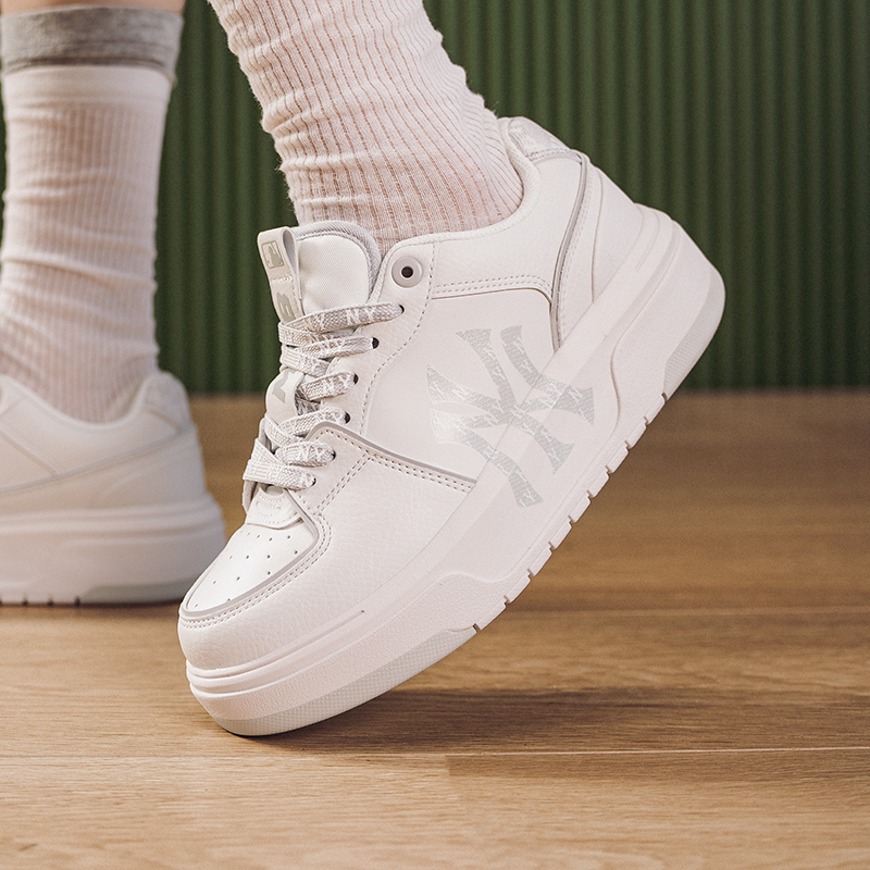 【新年战靴】MLB女鞋男鞋2026年春季板鞋新款学院复古风增高学长鞋