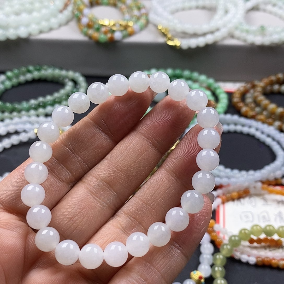 翡翠手链未镶嵌手串