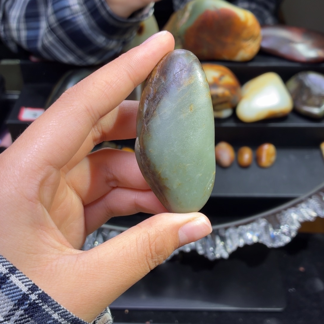 和田玉未镶嵌挂件77.6