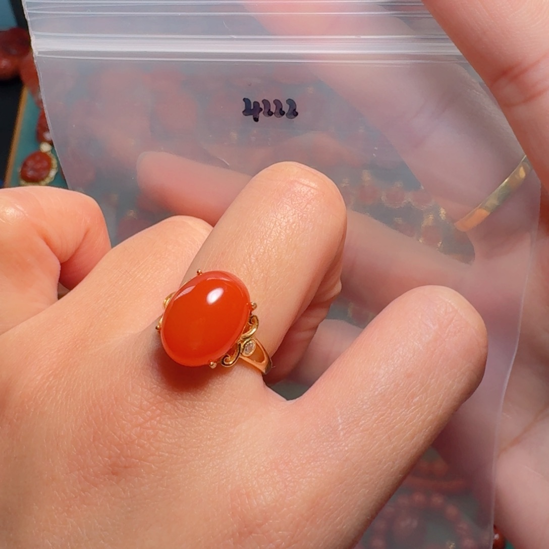 南红玛瑙南红银S925镶嵌