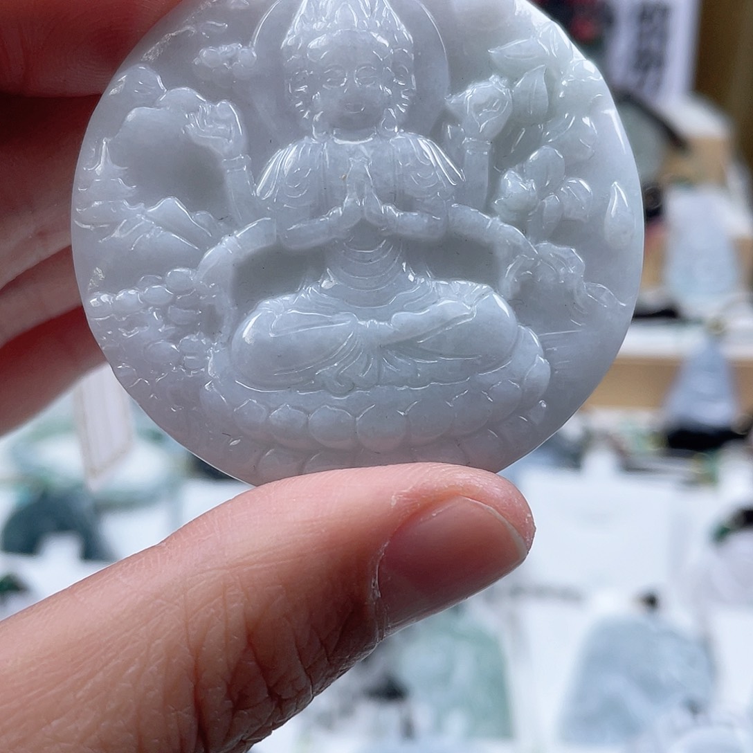 翡翠颈饰未镶嵌0412挂件