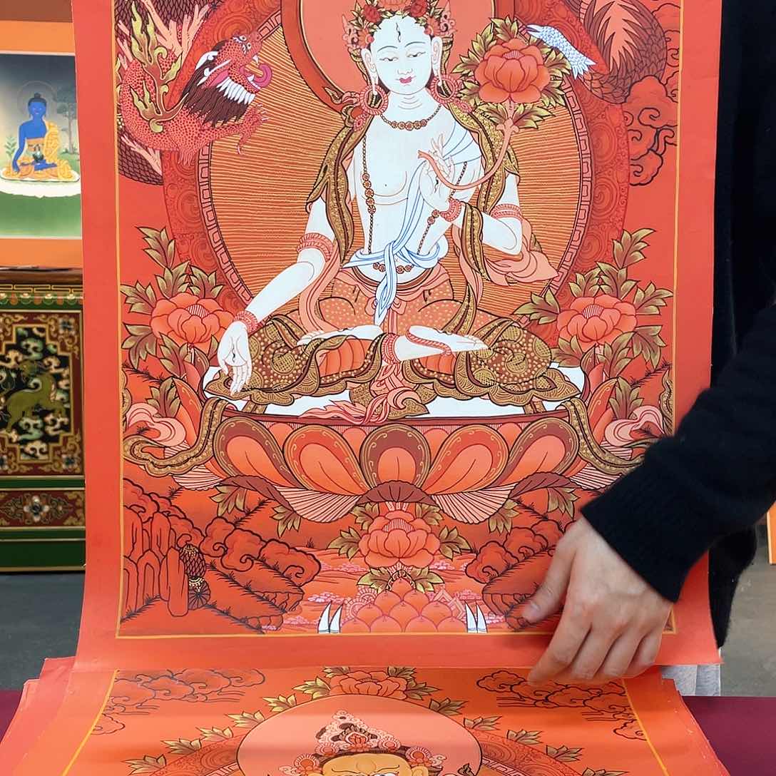 装裱画40×60白妈妈纯手绘