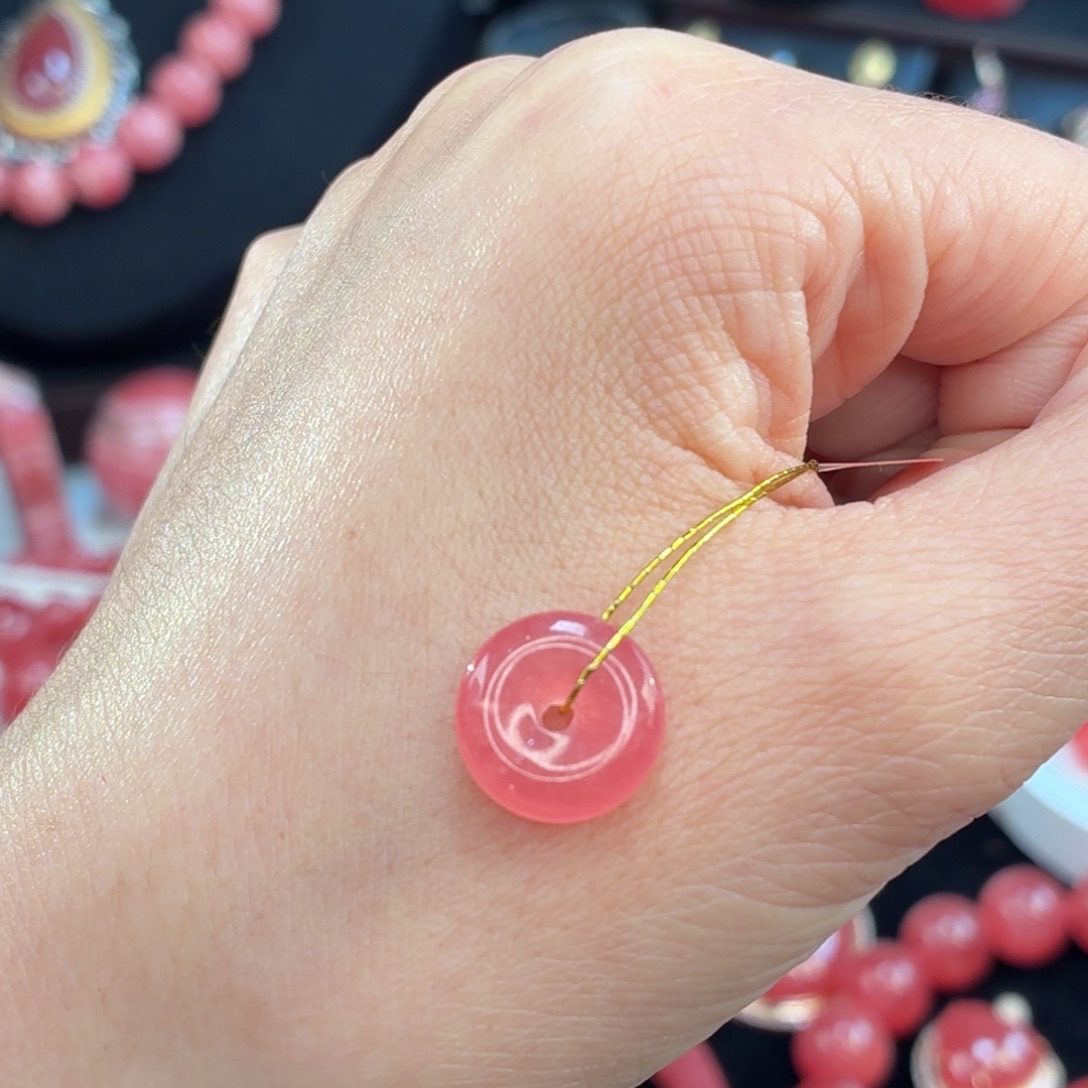 菱锰矿（红纹石）未镶嵌吊坠(不含链)5号1.426g