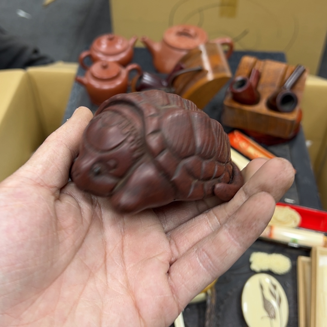 阿***里紫砂日本中古工艺品摆件