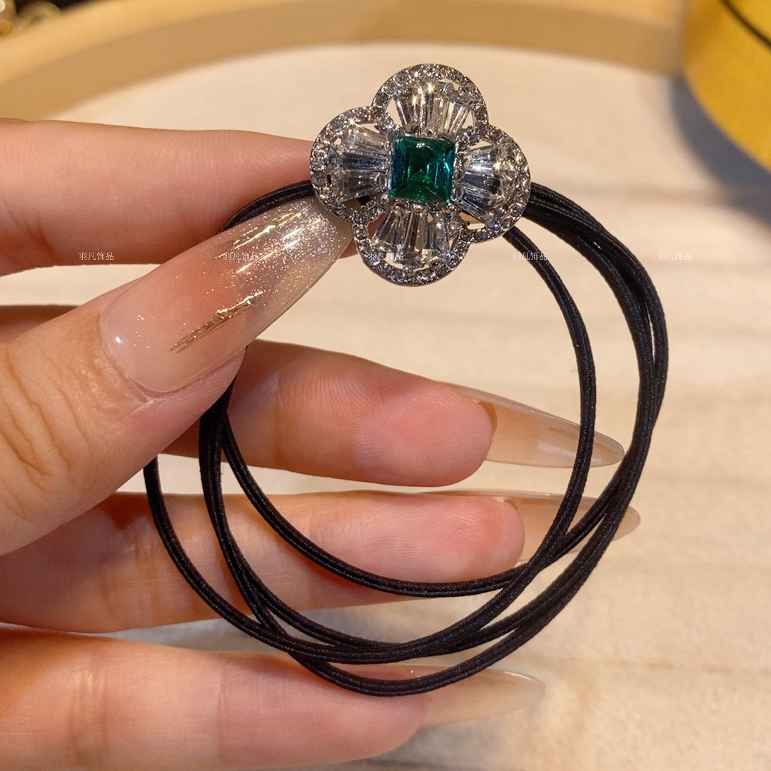 羽凡原创2593发圈优雅皮筋简约发绳甜美风轻职风头饰气质女奢华