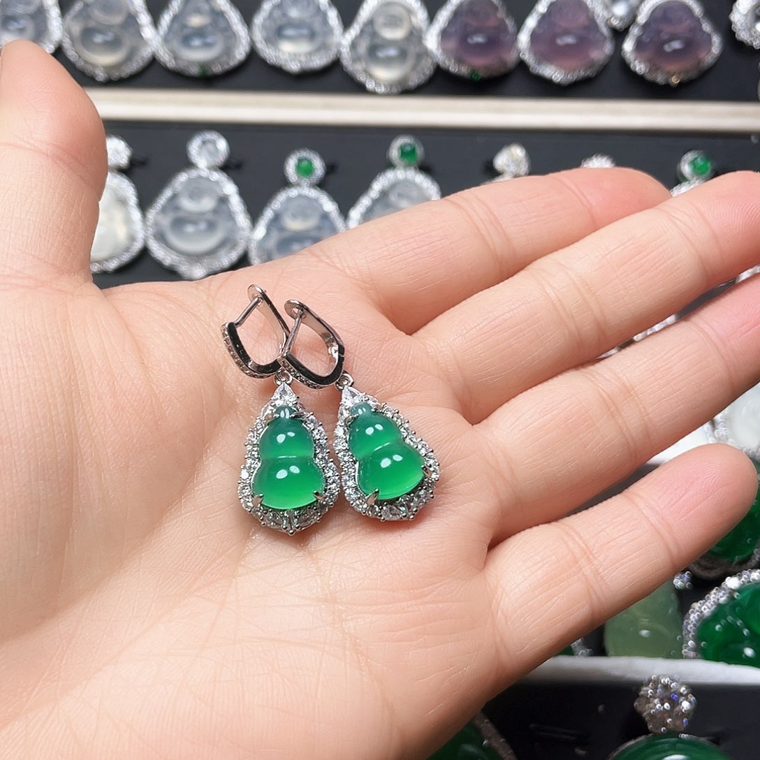 玛瑙/玉髓耳钉合金