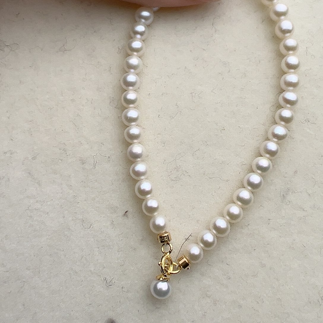 淡水珍珠手绳18K金镶嵌