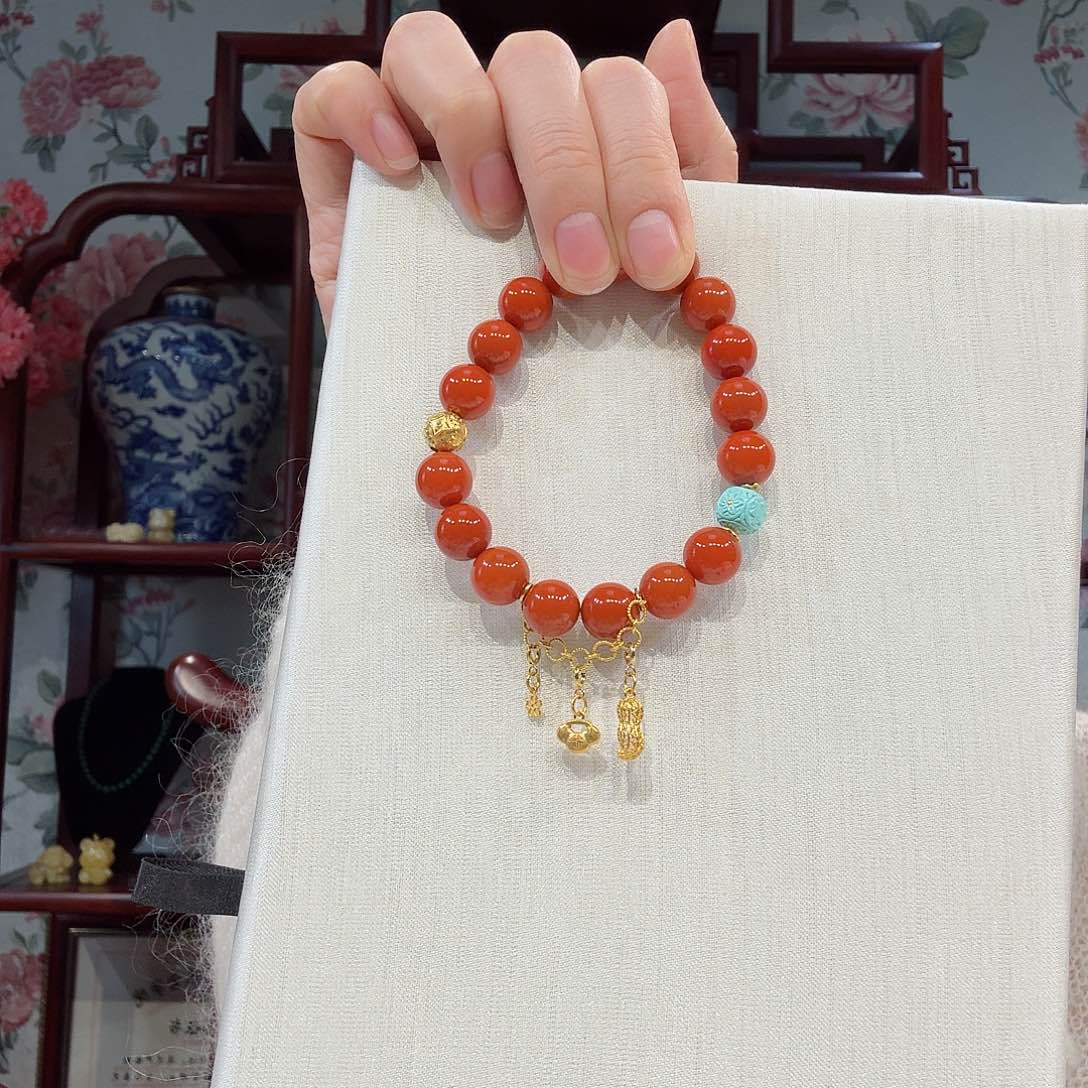 南红玛瑙手串未镶嵌手串