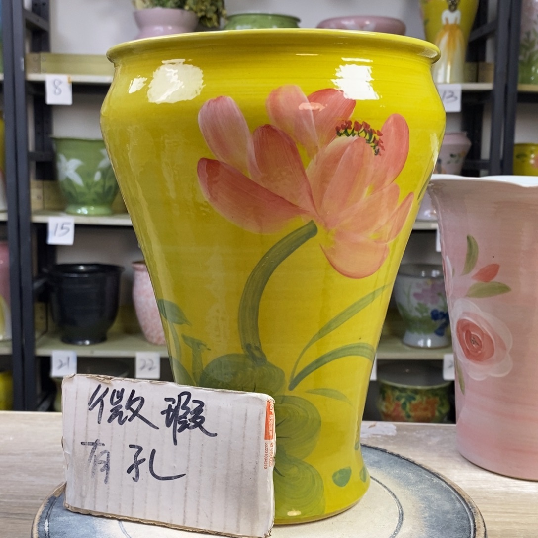 景德镇手工手绘陶瓷花盆