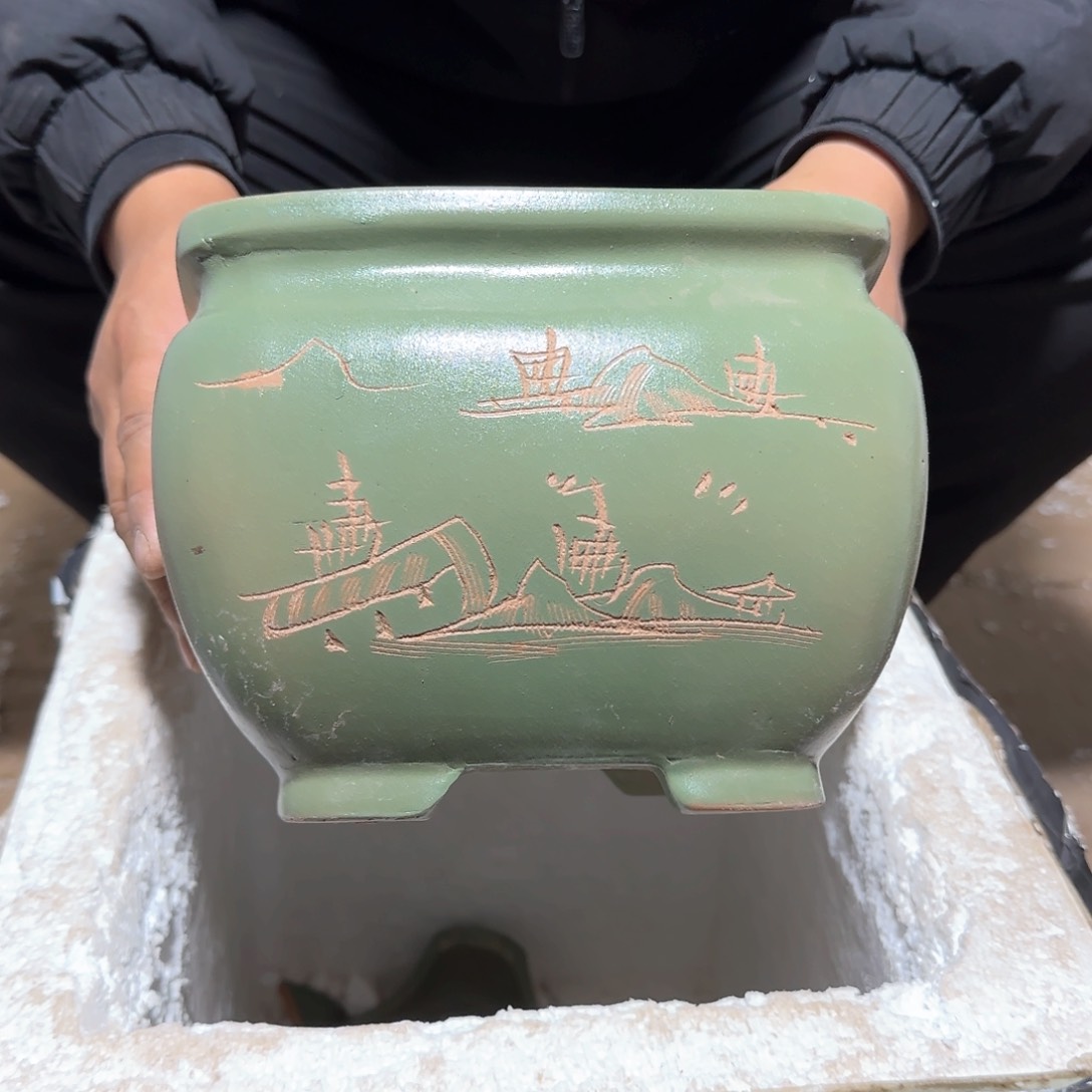 紫砂花盆瑕疵是我最