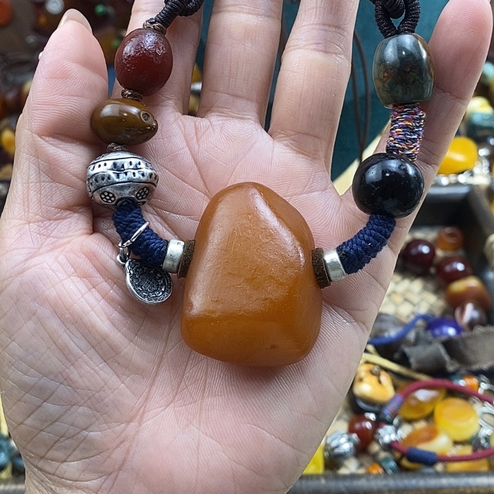 未镶嵌项链蜜蜡项链