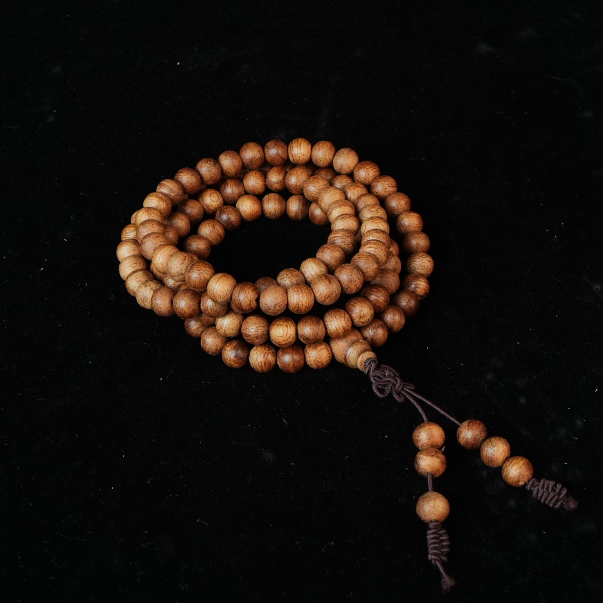 A6004 苏拉威西沉香红油粗纹念珠 0.7cm  6.87g