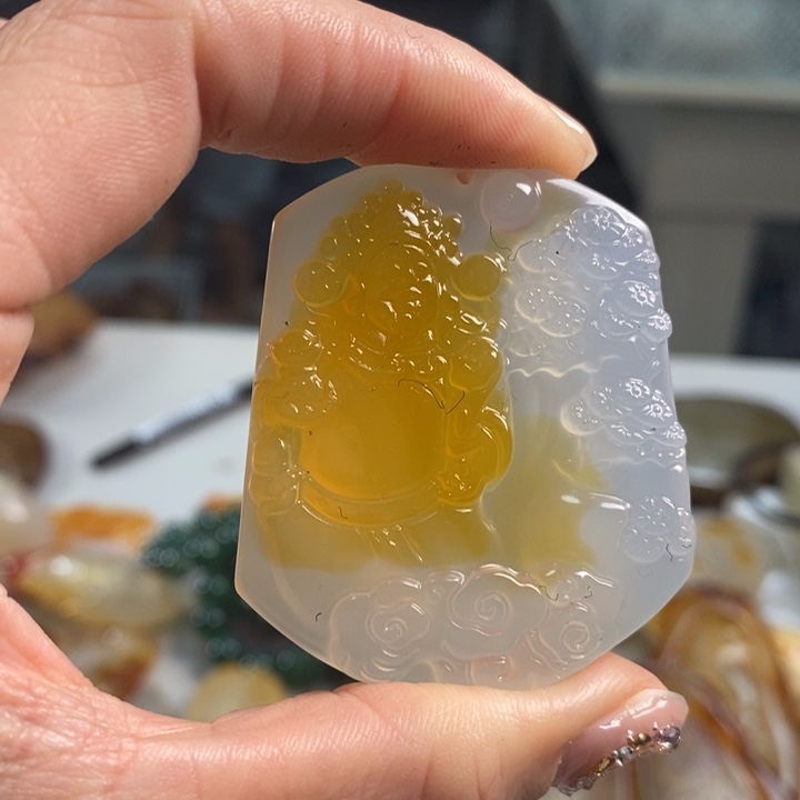 玛瑙/玉髓吊坠(不含链)未镶嵌