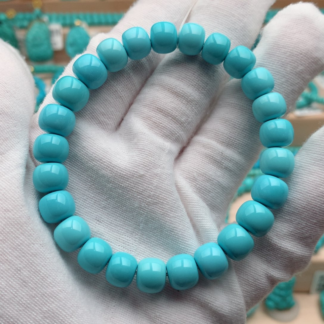 绿松石未镶嵌珠宝奇石8.5-9mm